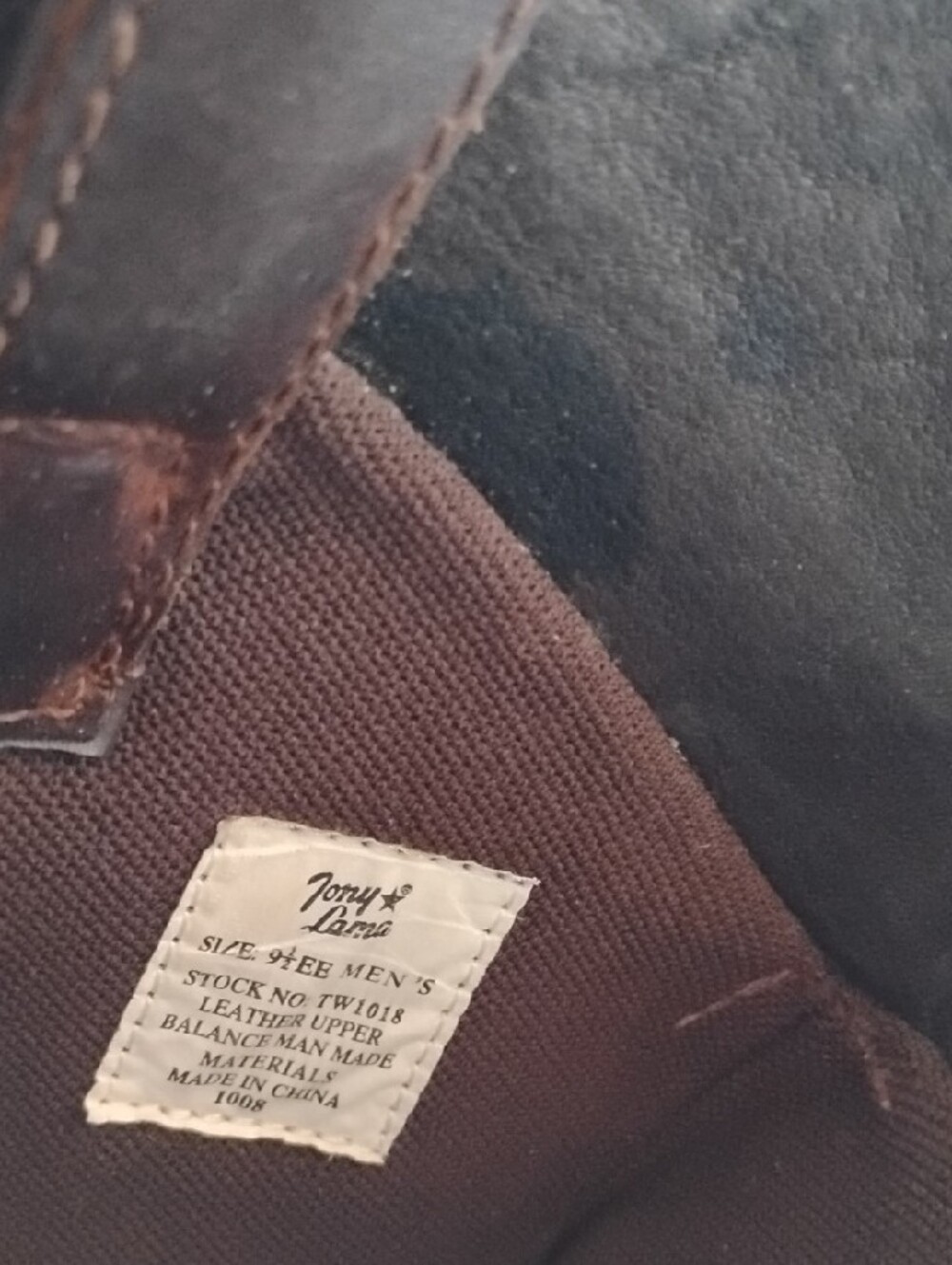 Tony Lama Dark Brown Leather Western Boots - Picture 3 of 5
